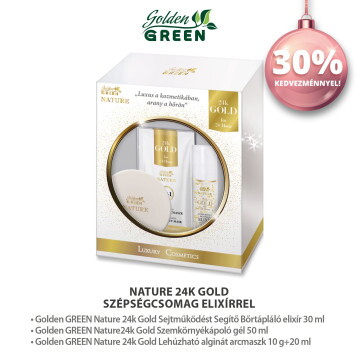 Golden GREEN  Nature 24K Gold Szépségcsomag Elixírrel, Szemkörnyékápoló géllel és AranyMaszkkal