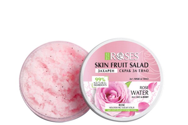 Nature of Agiva Roses Skin Fruit Salad 2:1 Cukros Bőrradír arca és testre Rózsa kivonattal 200ml 990376