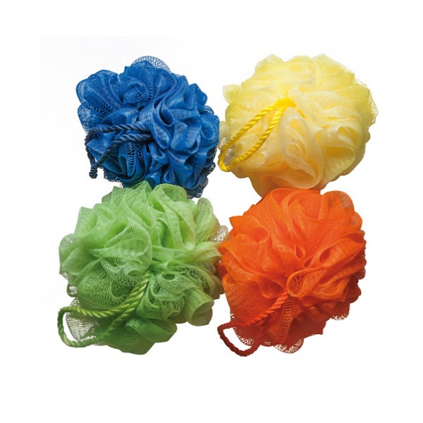 Shower Sponge Pouf In Polybag With Label 9107