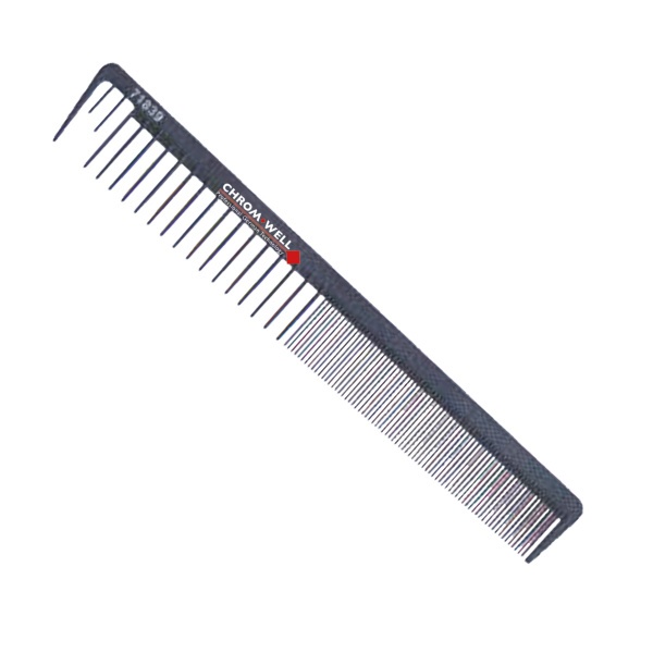 Chromwell Váltott Fogú Vágó Fésű Carbon 71839