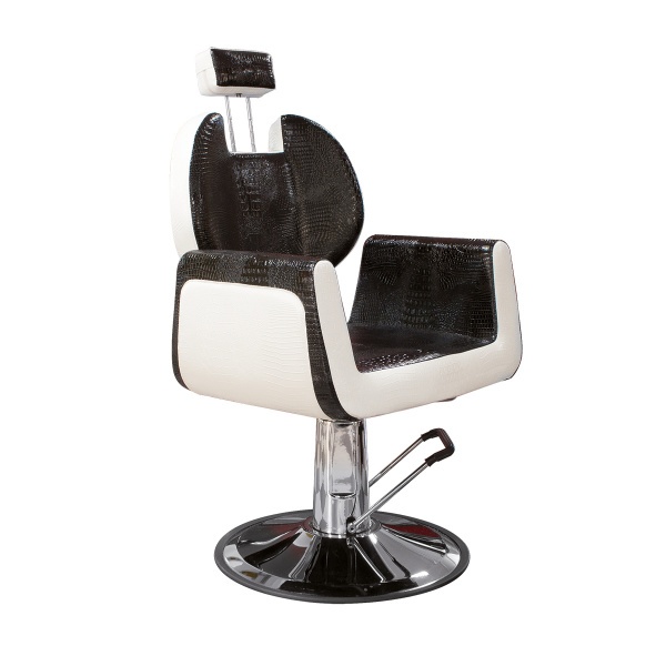 STELLA SALON Men's Hair Chair Black-White Sx-927