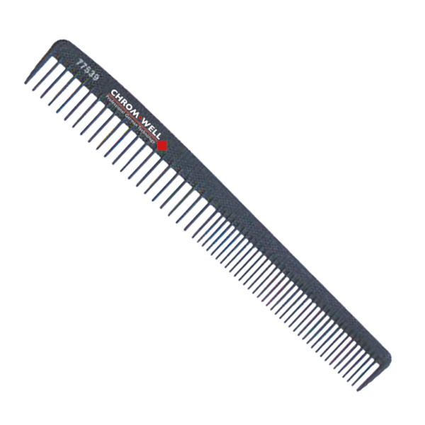 Chromwell Váltott Fogú Vágó Fésű Carbon 77539