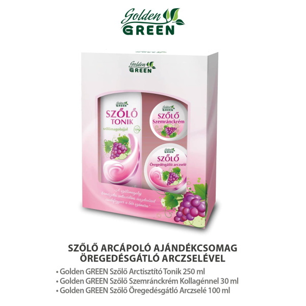 Golden GREEN Szőlő Ajándékcsomag Öregedésgátló Arczselével
