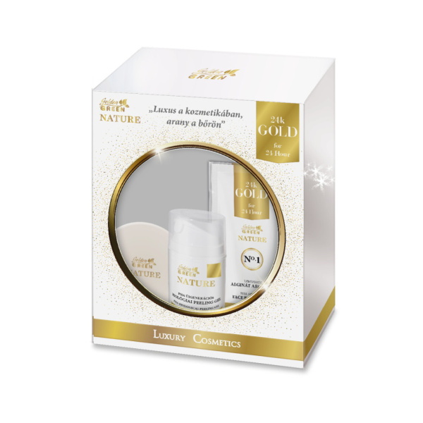Golden GREEN  Nature 24K Gold Szépségcsomag Pha peelinggel, Szemkörnyékápoló géllel és AranyMaszkkal